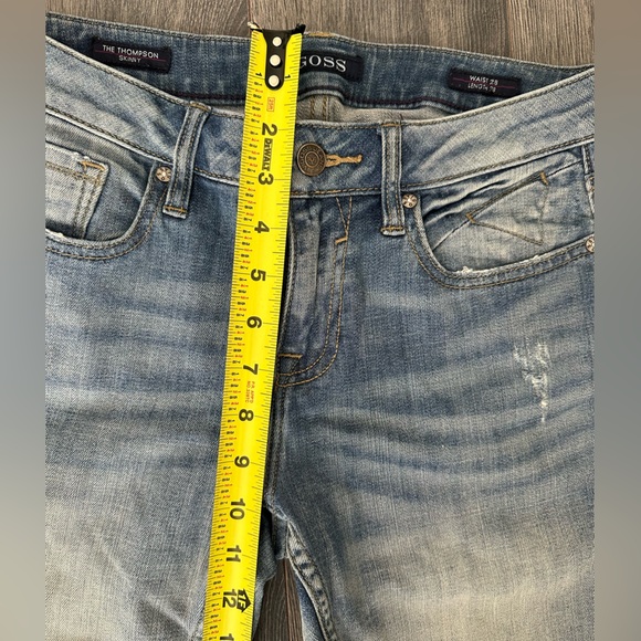 Women’s Vigoss Distressed Blue Denim Skinny Jeans Size 28/28 - Picture 10 of 14
